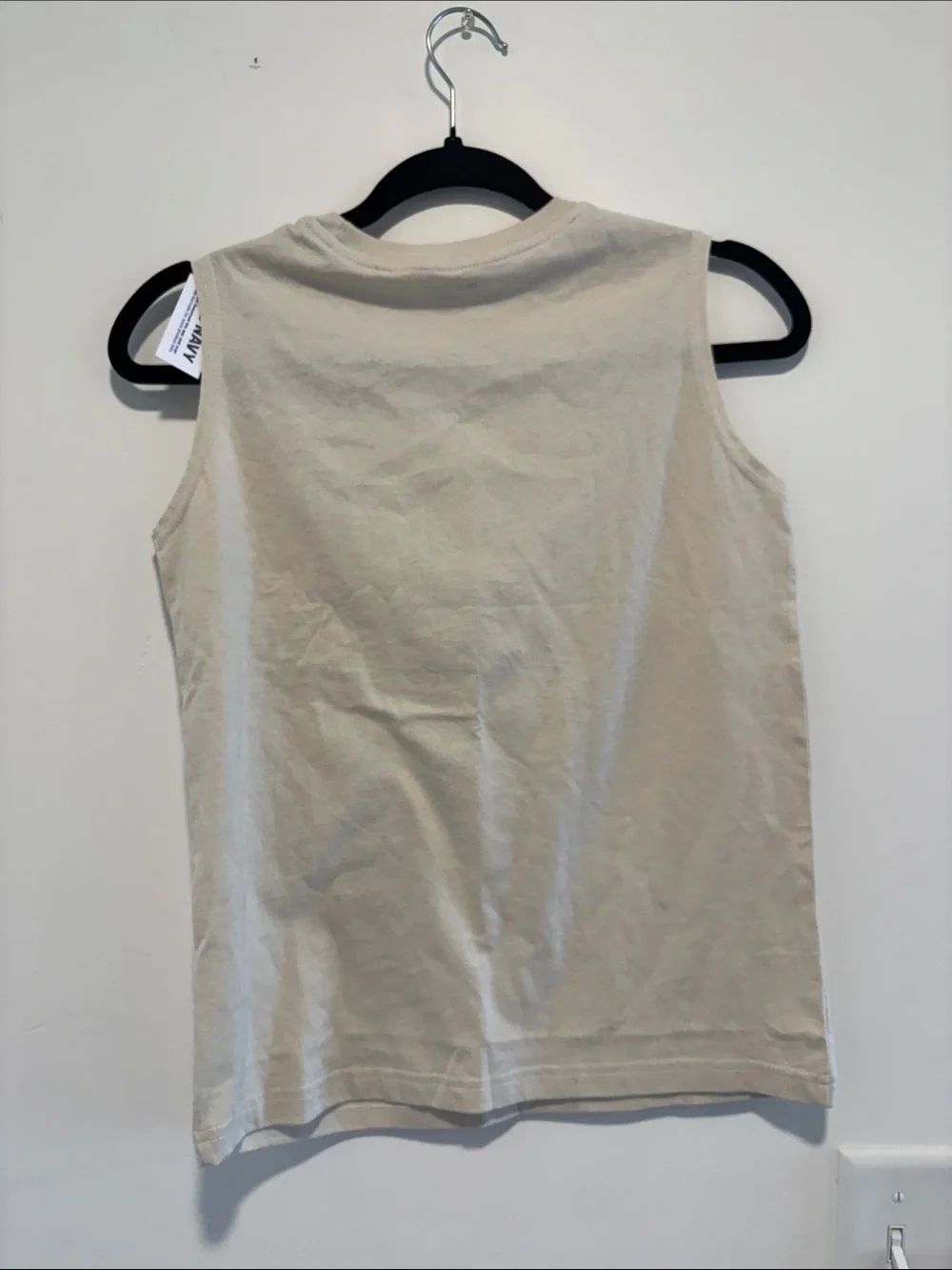 NWT Cream Tank Top with Yellow & Purple Skate Graphic